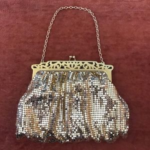 Divine Vintage Whiting & Davis gold mesh bag